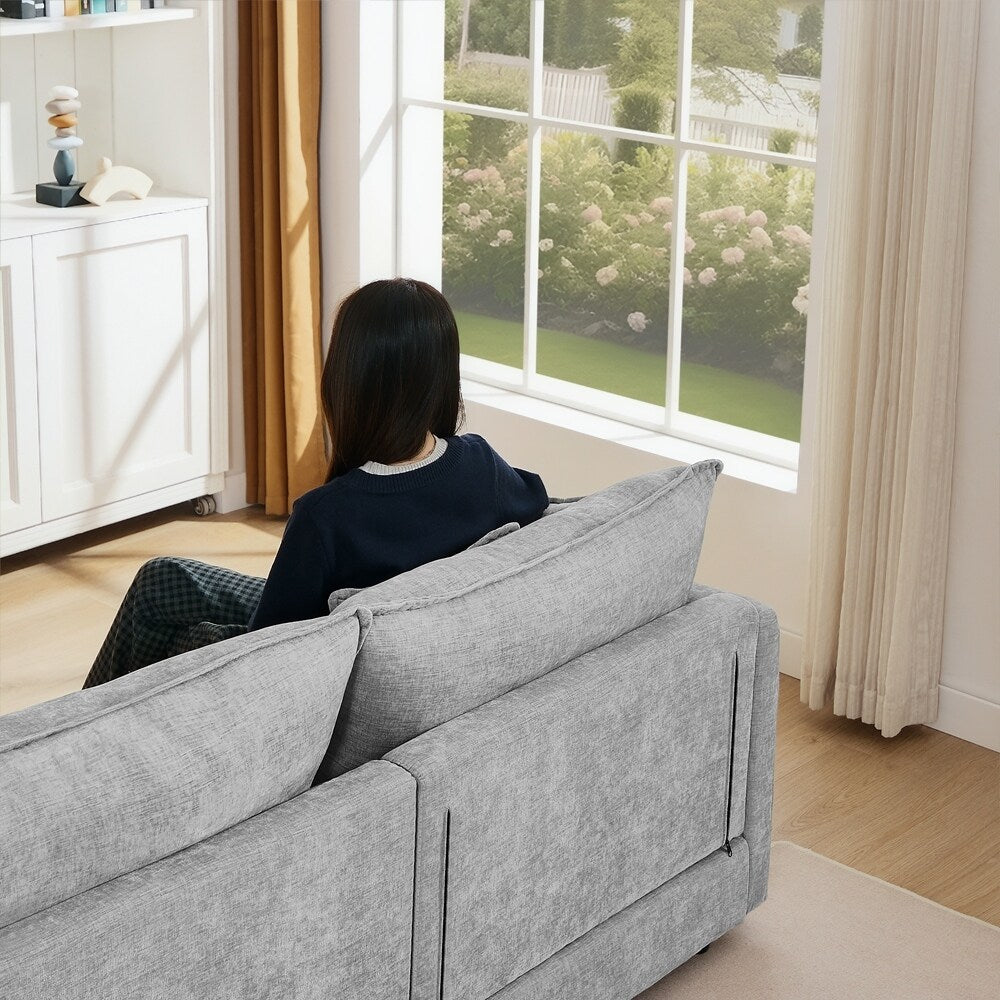 Canapés Cloud confortables 3 places avec pouf amovible
