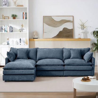Canapés Cloud confortables 3 places avec pouf amovible