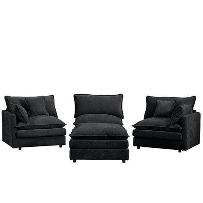 Canapés Cloud confortables 3 places avec pouf amovible