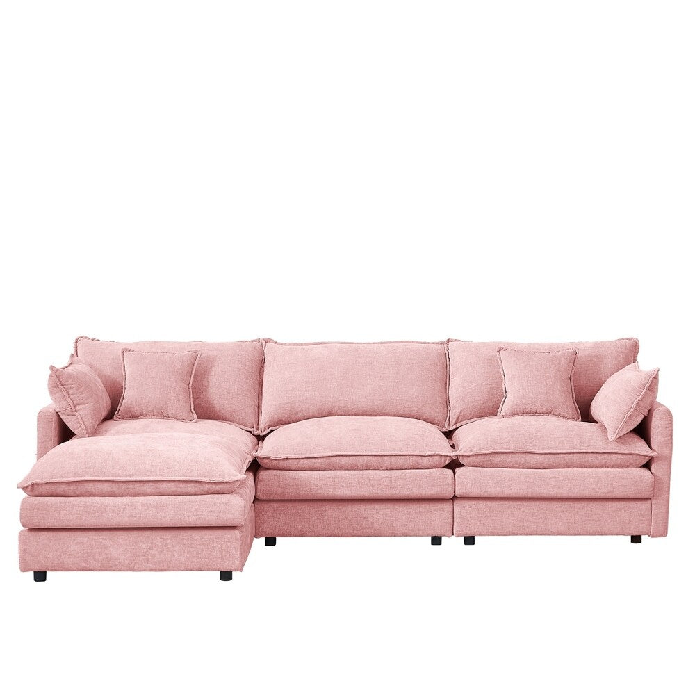 Canapés Cloud confortables 3 places avec pouf amovible