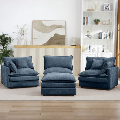 Canapés Cloud confortables 3 places avec pouf amovible