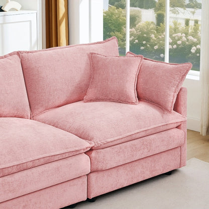 Canapés Cloud confortables 3 places avec pouf amovible