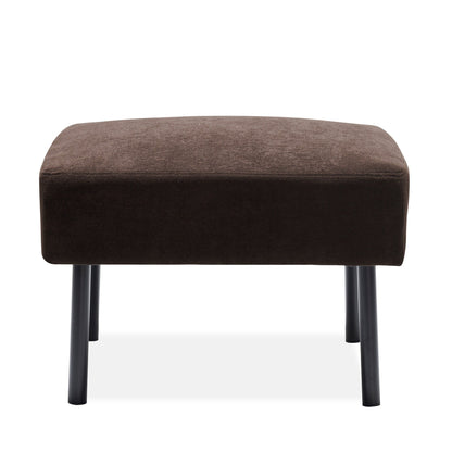 Canapé 3 places en tissu polyester en forme de L avec pouf, canapé rembourré moderne, petit canapé confortable pour petit espace