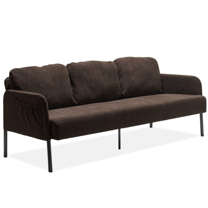Canapé 3 places en tissu polyester, canapé rembourré moderne, petit canapé confortable pour petit espace, salon, chambre, bureau