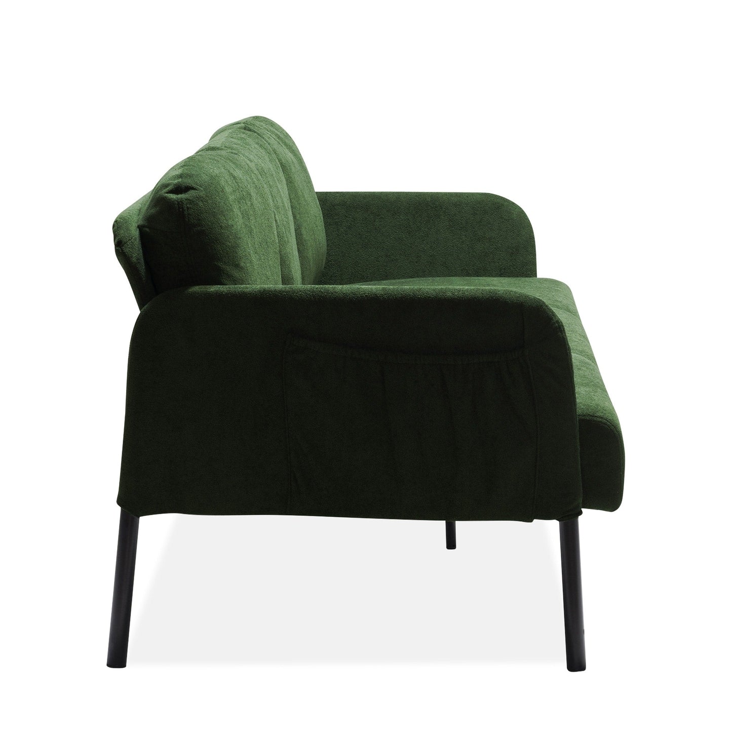 Canapé 3 places en tissu polyester, canapé rembourré moderne, petit canapé confortable pour petit espace, salon, chambre, bureau