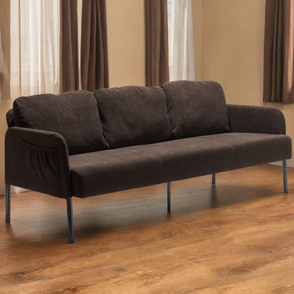 Canapé 3 places en tissu polyester, canapé rembourré moderne, petit canapé confortable pour petit espace, salon, chambre, bureau