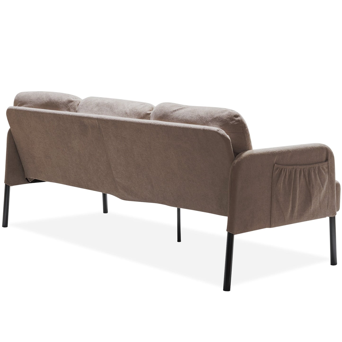 Canapé 3 places en tissu polyester, canapé rembourré moderne, petit canapé confortable pour petit espace, salon, chambre, bureau