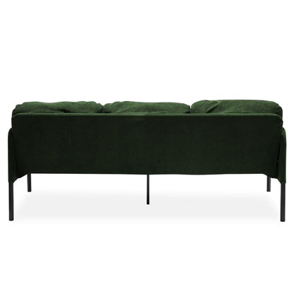 Canapé 3 places en tissu polyester, canapé rembourré moderne, petit canapé confortable pour petit espace, salon, chambre, bureau
