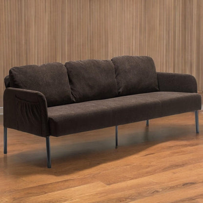 Canapé 3 places en tissu polyester, canapé rembourré moderne, petit canapé confortable pour petit espace, salon, chambre, bureau
