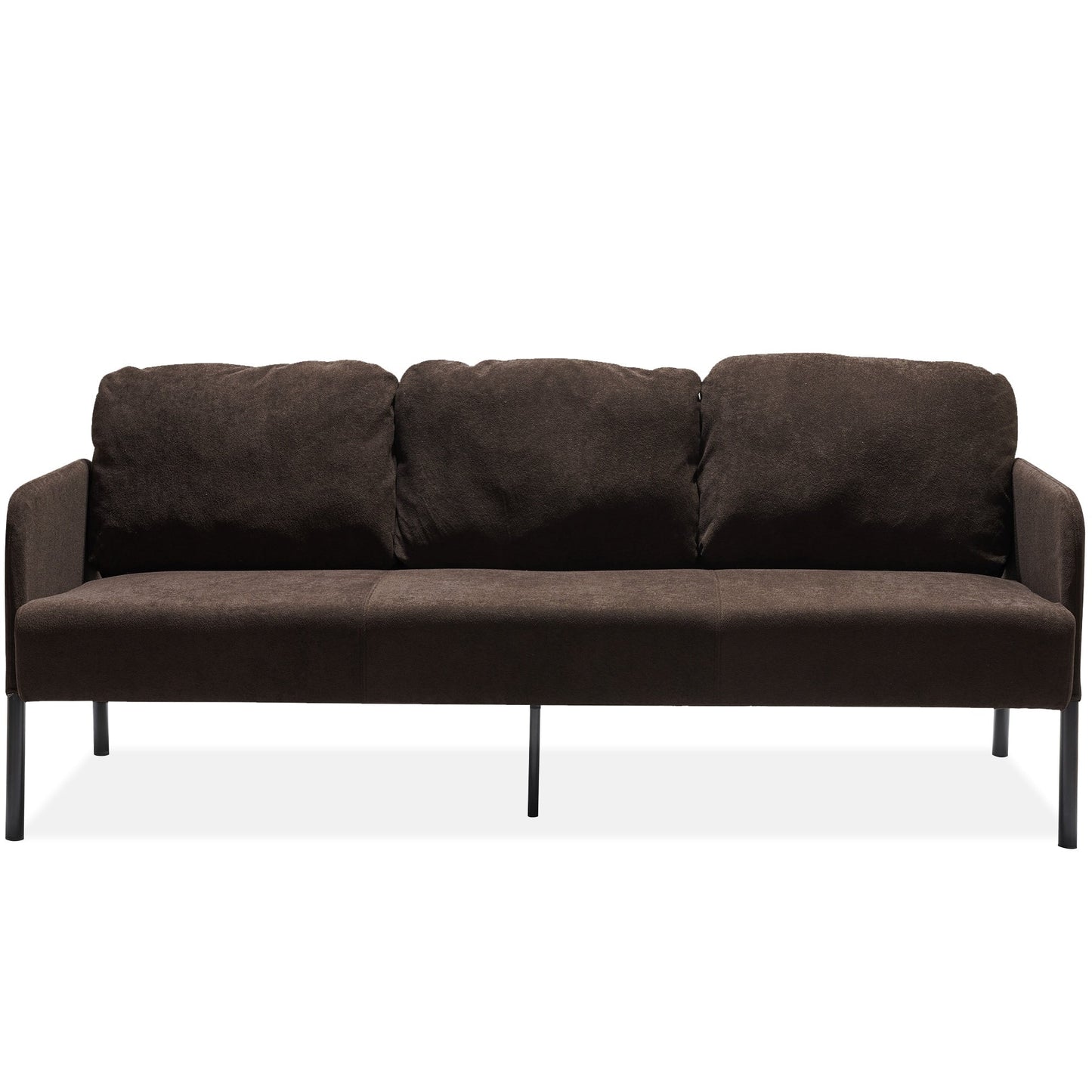 Canapé 3 places en tissu polyester, canapé rembourré moderne, petit canapé confortable pour petit espace, salon, chambre, bureau
