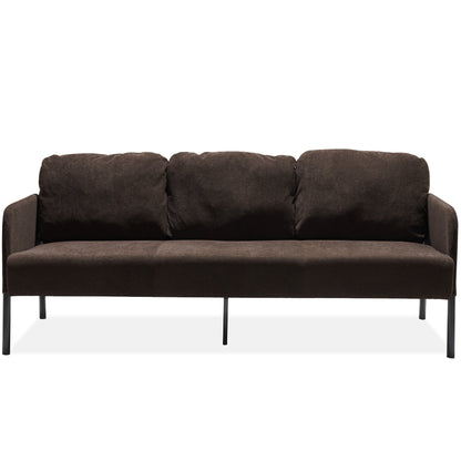 Canapé 3 places en tissu polyester, canapé rembourré moderne, petit canapé confortable pour petit espace, salon, chambre, bureau