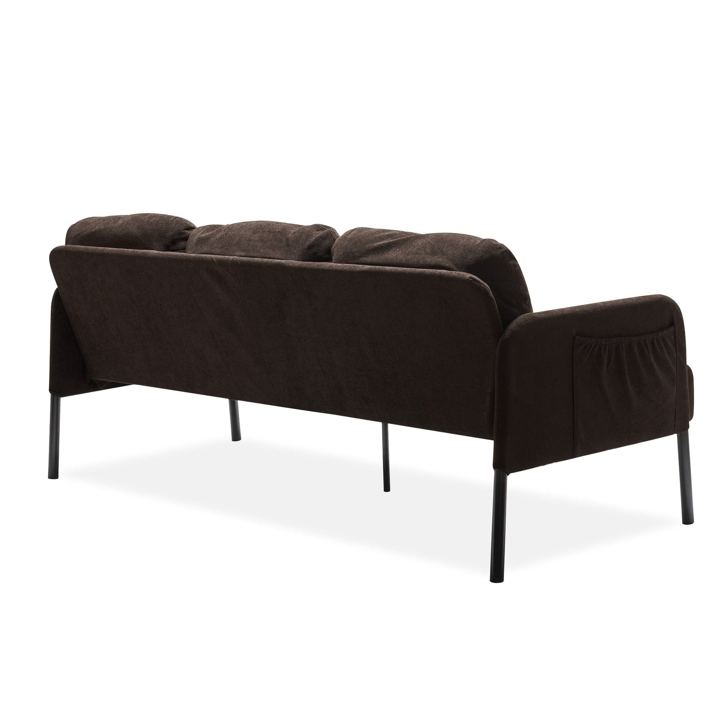Canapé 3 places en tissu polyester, canapé rembourré moderne, petit canapé confortable pour petit espace, salon, chambre, bureau