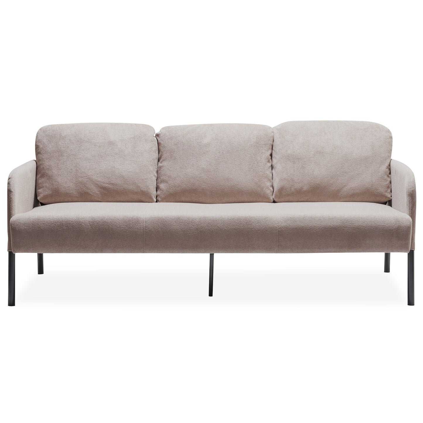Canapé 3 places en tissu polyester, canapé rembourré moderne, petit canapé confortable pour petit espace, salon, chambre, bureau