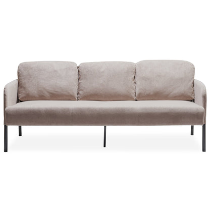 Canapé 3 places en tissu polyester, canapé rembourré moderne, petit canapé confortable pour petit espace, salon, chambre, bureau