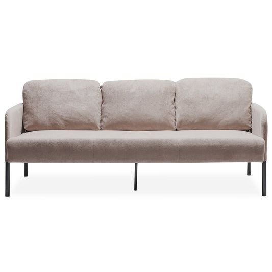 Canapé 3 places en tissu polyester, canapé rembourré moderne, petit canapé confortable pour petit espace, salon, chambre, bureau