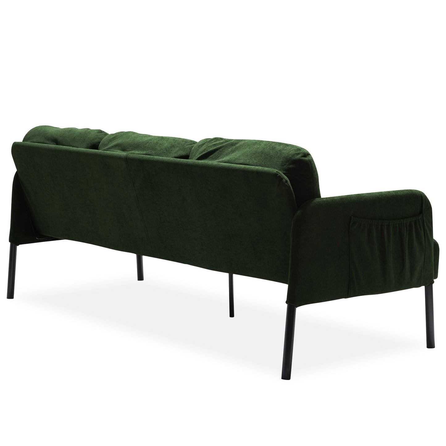Canapé 3 places en tissu polyester, canapé rembourré moderne, petit canapé confortable pour petit espace, salon, chambre, bureau