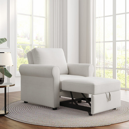 Canapé-lit 3 en 1 réglable, fauteuil gigogne, convertible et pliable pour le salon