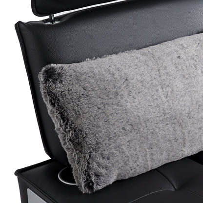 Fauteuil convertible 3 en 1, canapé inclinable réglable avec haut-parleurs Bluetooth, ports USB et oreiller moelleux