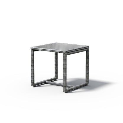 Ensemble de conversation d'extérieur en osier rembourré, 3 pièces