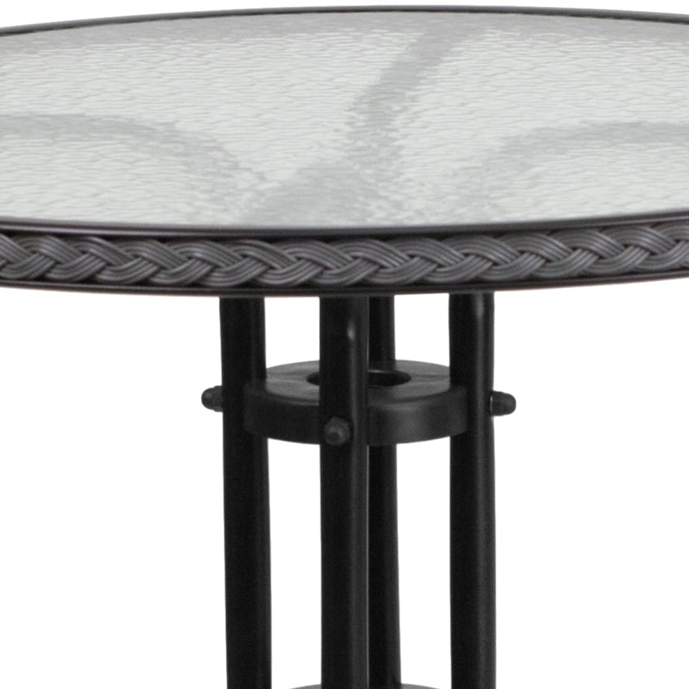 Ensemble table et chaises d'extérieur 3 pièces - 28,75 L x 28,75 P x 28 H