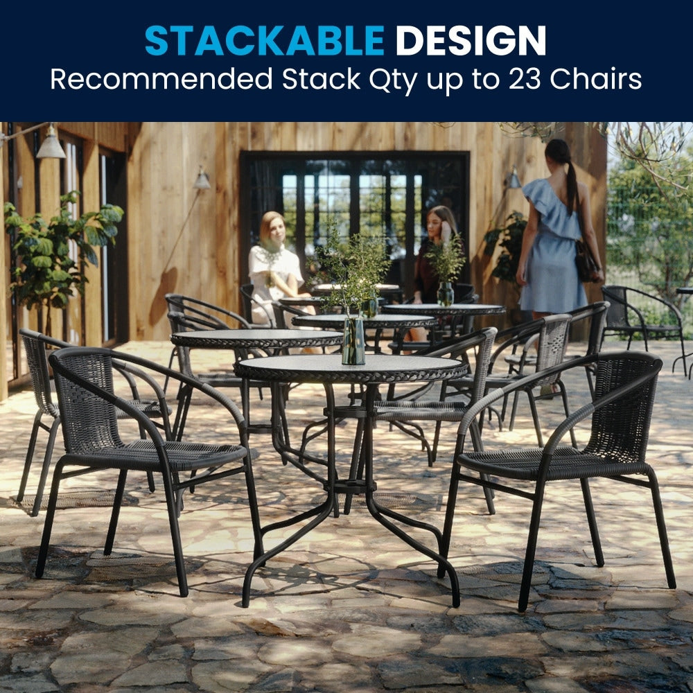 Ensemble table et chaises d'extérieur 3 pièces - 28,75 L x 28,75 P x 28 H