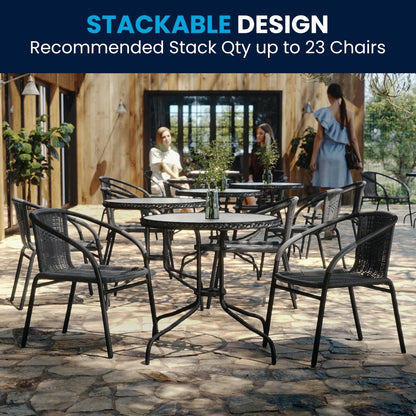 Ensemble table et chaises d'extérieur 3 pièces - 28,75 L x 28,75 P x 28 H