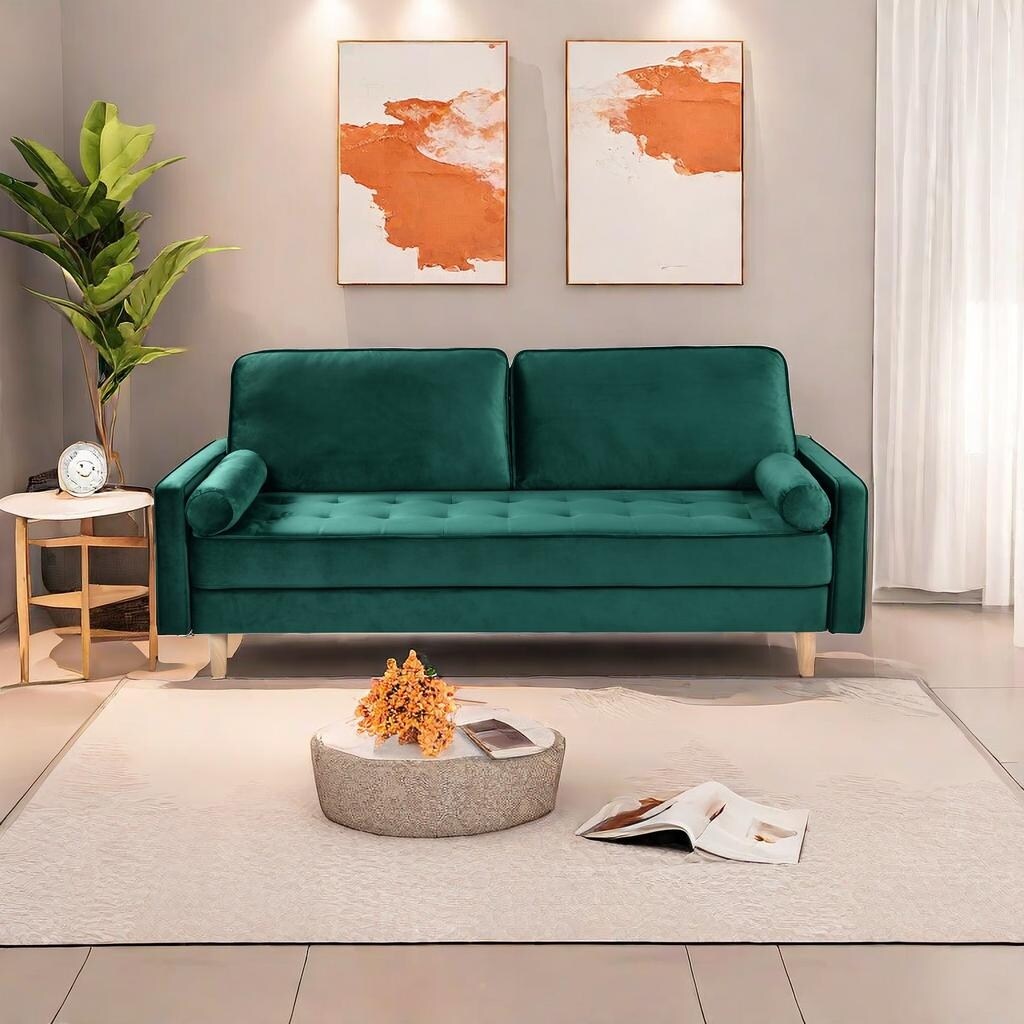 Canapé 3 places avec coussin en coton