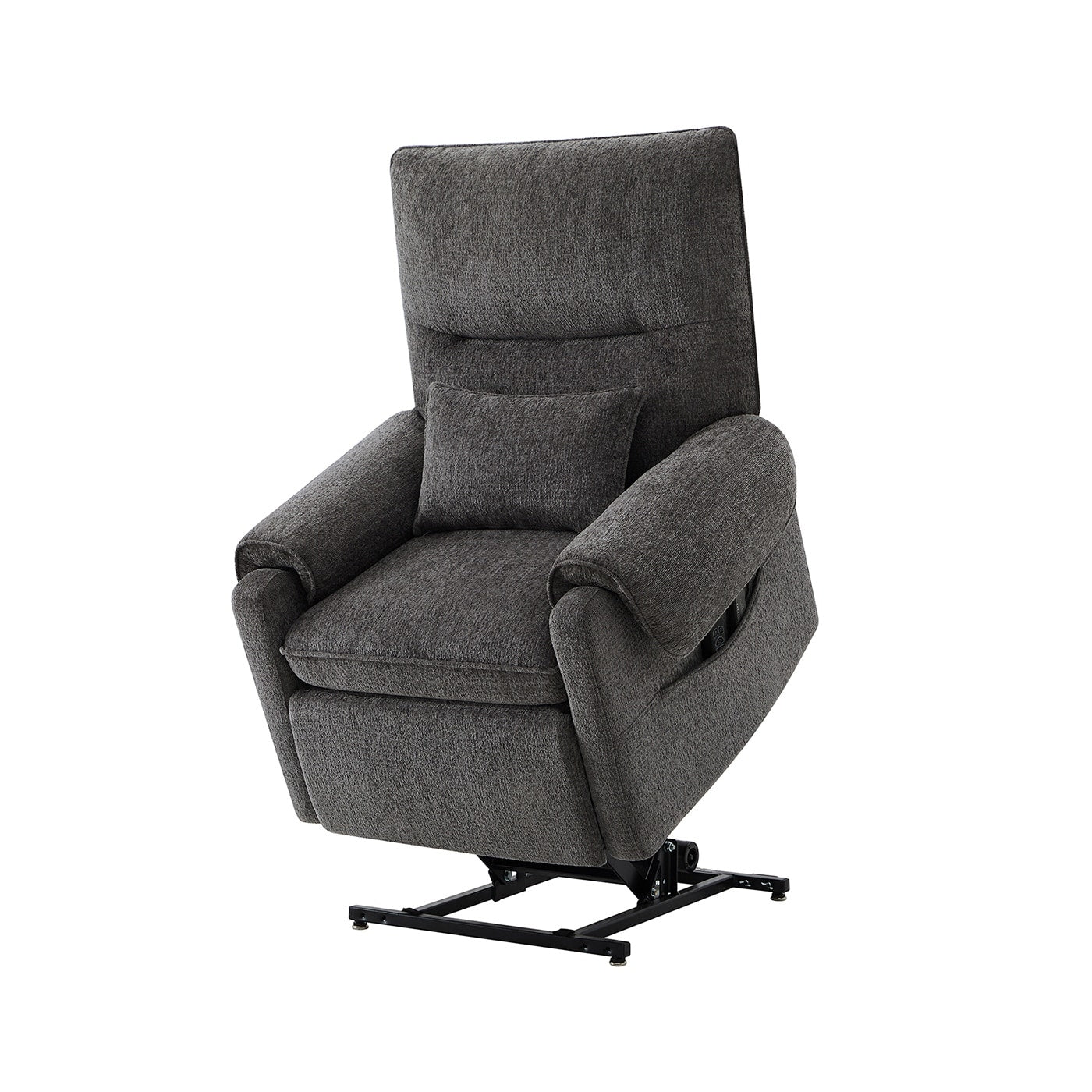 Fauteuil inclinable électrique 30" en chenille gris acier