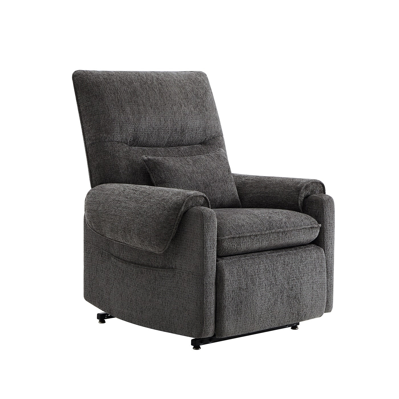 Fauteuil inclinable électrique 30" en chenille gris acier