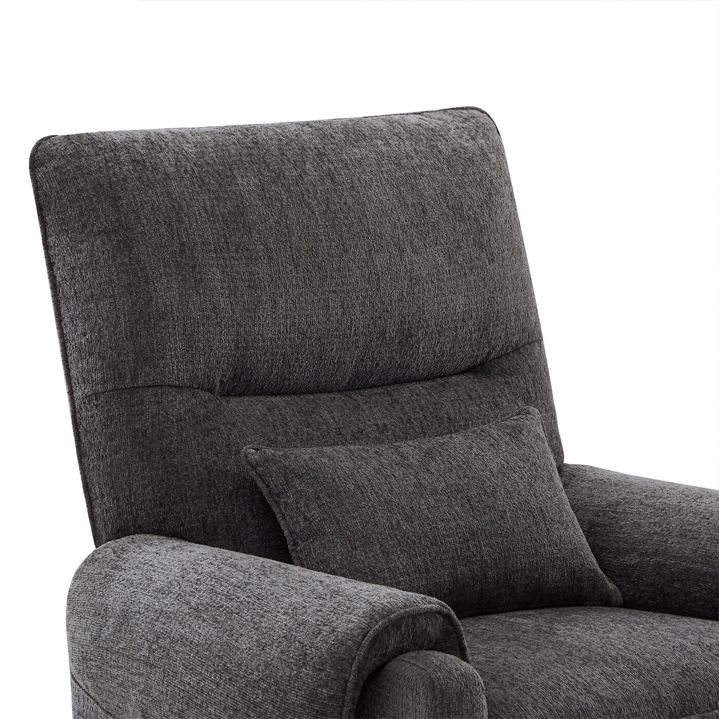 Fauteuil inclinable électrique 30" en chenille gris acier
