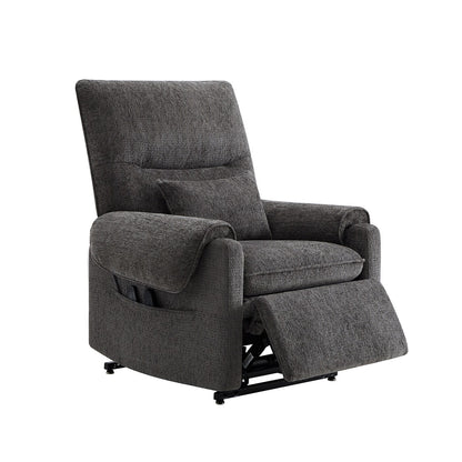 Fauteuil inclinable électrique 30" en chenille gris acier