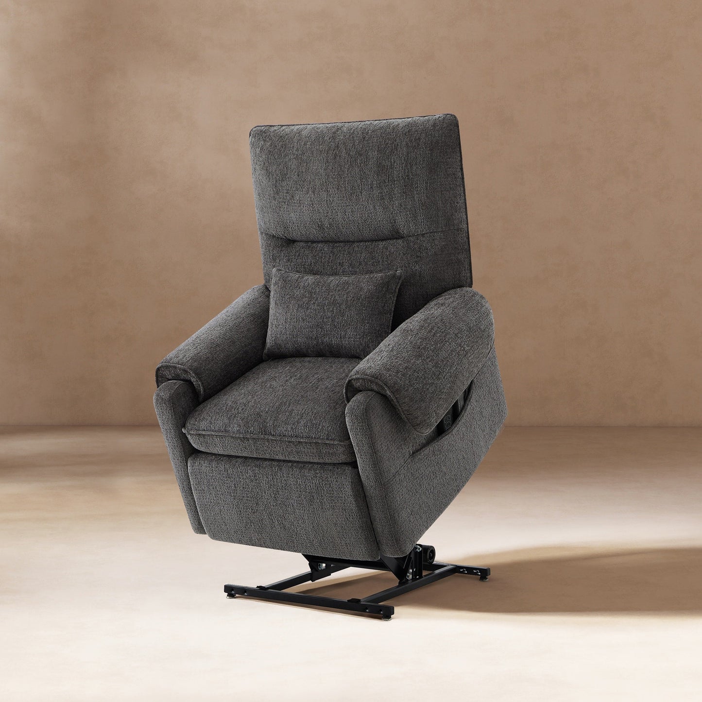 Fauteuil inclinable électrique 30" en chenille gris acier