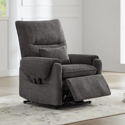 Fauteuil inclinable électrique 30" en chenille gris acier