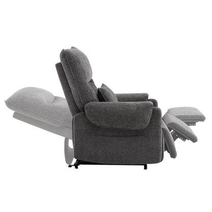 Fauteuil inclinable électrique 30" en chenille gris acier