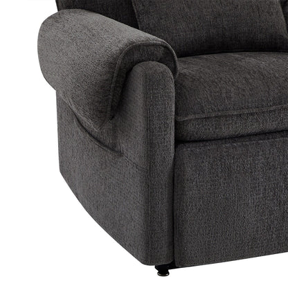 Fauteuil inclinable électrique 30" en chenille gris acier
