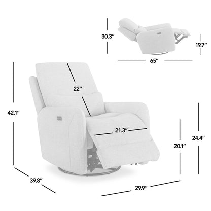 Fauteuil inclinable électrique pivotant à 360 degrés en similicuir