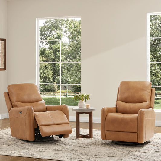 Fauteuil inclinable électrique pivotant à 360 degrés en similicuir