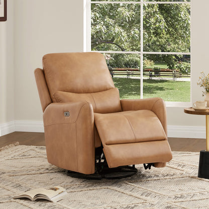 Fauteuil inclinable électrique pivotant à 360 degrés en similicuir