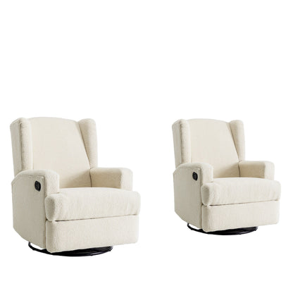 Fauteuil inclinable pivotant manuel de 31 po de largeur, ensemble de 2 pour chambre d'enfant