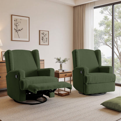 Fauteuil inclinable pivotant manuel de 31 po de largeur, ensemble de 2 pour chambre d'enfant