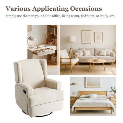 Fauteuil inclinable pivotant manuel de 31 po de largeur, ensemble de 2 pour chambre d'enfant