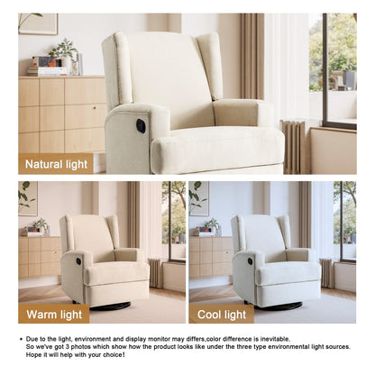 Fauteuil inclinable pivotant manuel de 31 po de largeur, ensemble de 2 pour chambre d'enfant