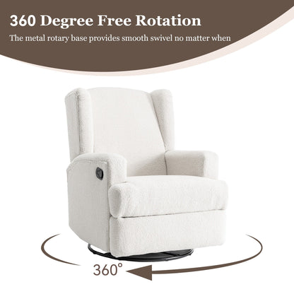 Fauteuil inclinable pivotant manuel de 31 po de largeur, ensemble de 2 pour chambre d'enfant