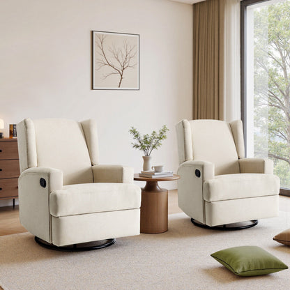 Fauteuil inclinable pivotant manuel de 31 po de largeur, ensemble de 2 pour chambre d'enfant