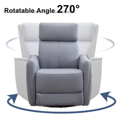 Fauteuil inclinable pivotant et électrique de 32,3 pouces de large avec ports USB