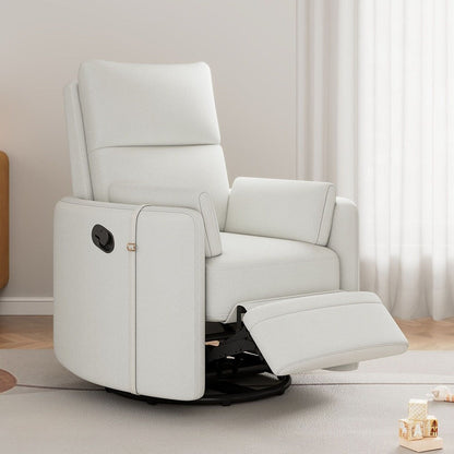 Fauteuil inclinable à bascule pivotant avec 2 oreillers, fauteuil confortable pour allaitement