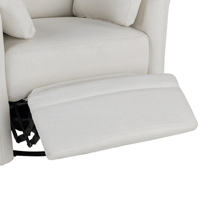 Fauteuil inclinable à bascule pivotant avec 2 oreillers, fauteuil confortable pour allaitement