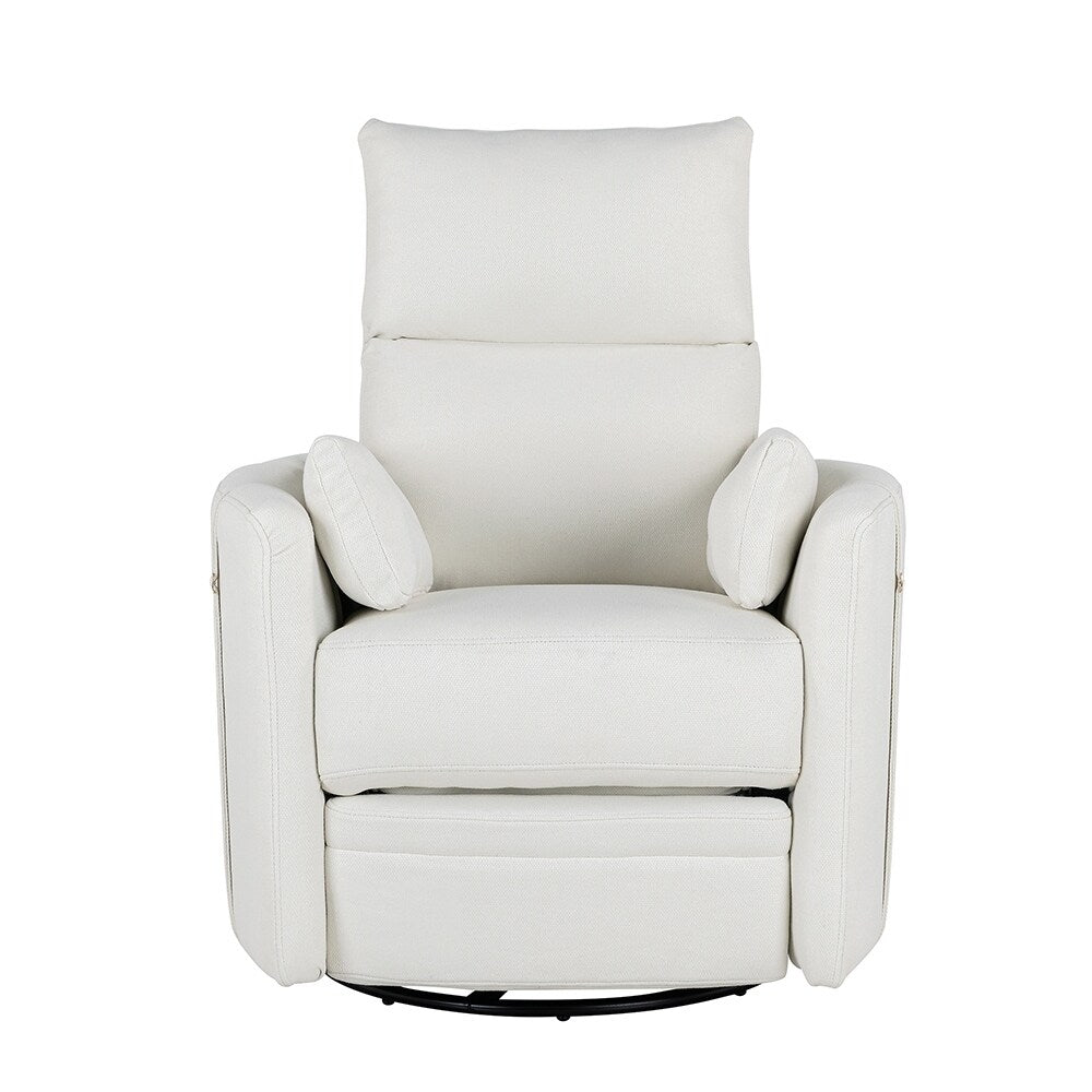 Fauteuil inclinable à bascule pivotant avec 2 oreillers, fauteuil confortable pour allaitement