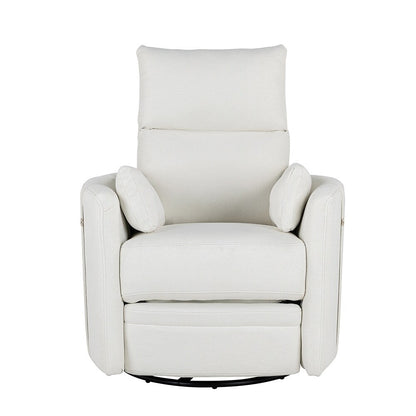 Fauteuil inclinable à bascule pivotant avec 2 oreillers, fauteuil confortable pour allaitement