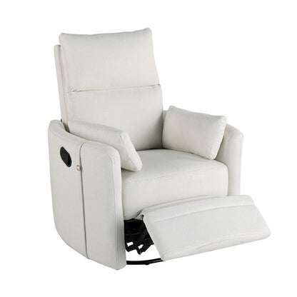 Fauteuil inclinable à bascule pivotant avec 2 oreillers, fauteuil confortable pour allaitement